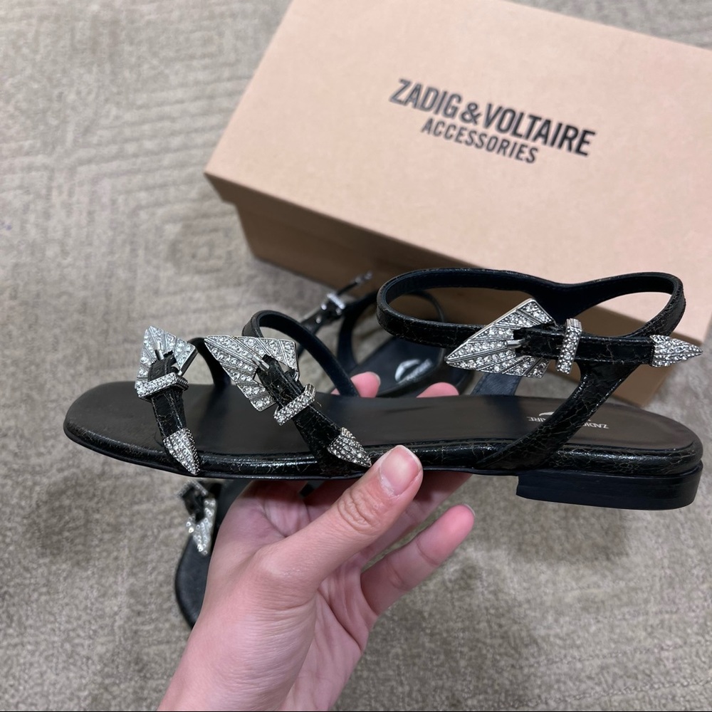 Brand New❗️Zadig&Voltaire Black Paros Sandel ❗️
